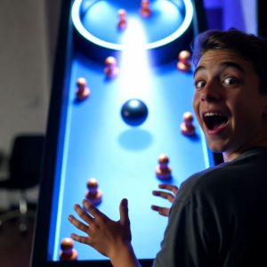 player watching a virtual Plinko drop